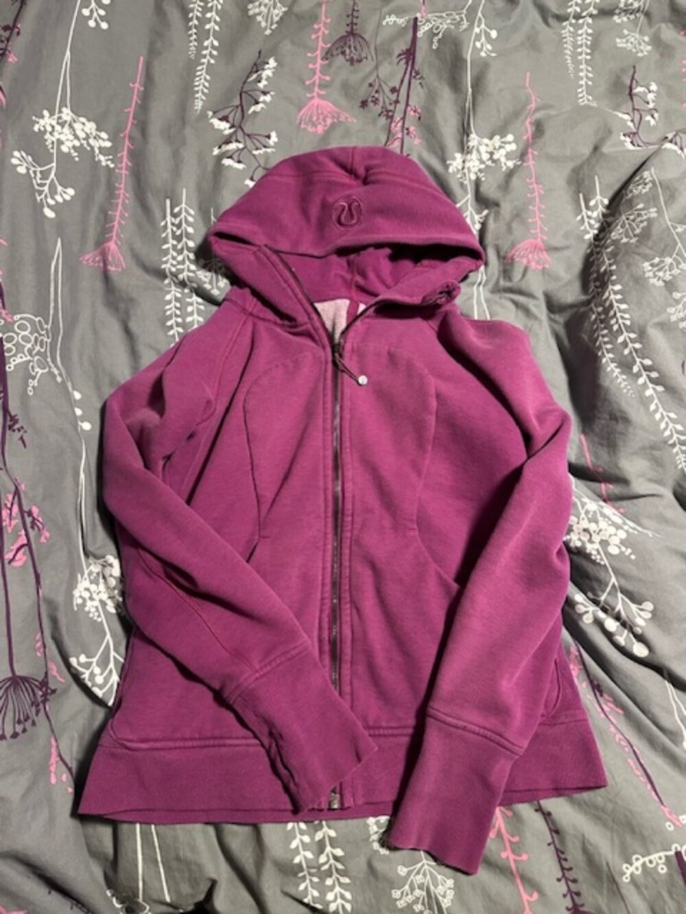 lululemon athletica Plum Zip-Up Hooded Sweatshirt